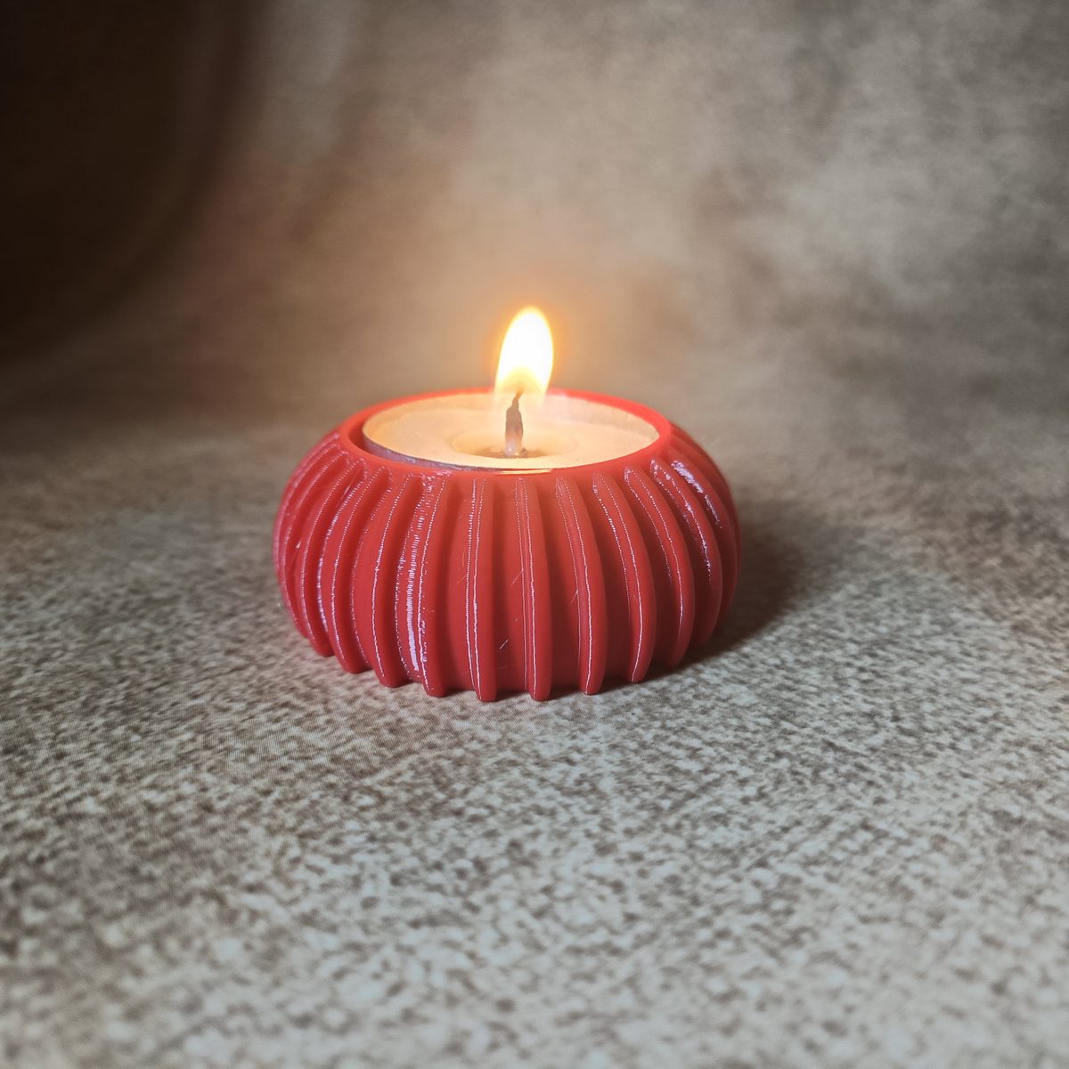 Minimal tabletop tea light candle stand