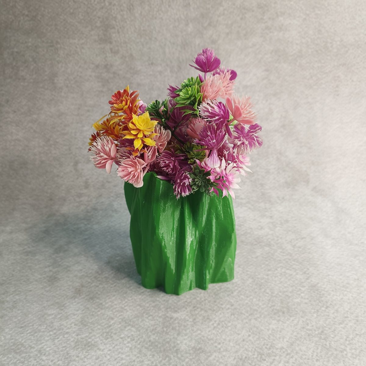 Draped bark vase, 114 mm