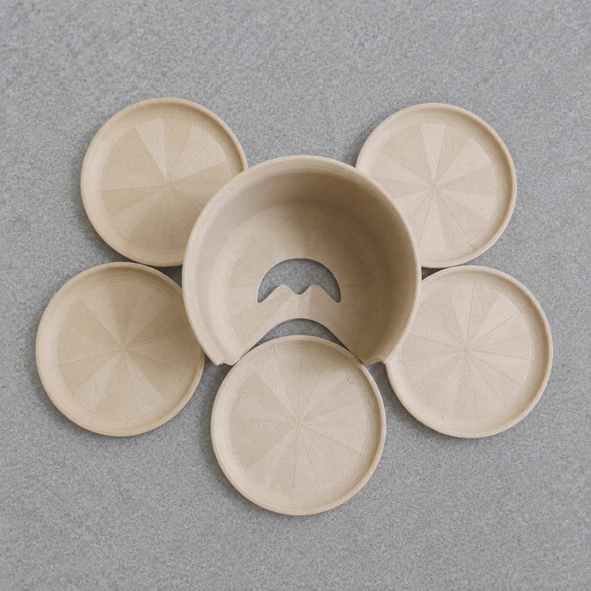 Set of five with rack