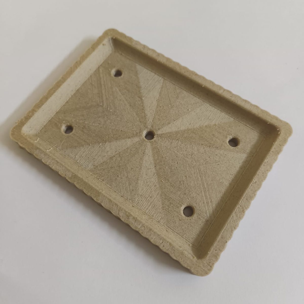 Wood finish 3D printed soap holder for kitchen and bathroom